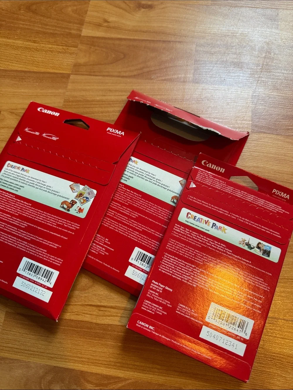 3 packs Canon Photo Paper Glossy, NEW 5 x7in and 4 x 6in 70 printing sheets